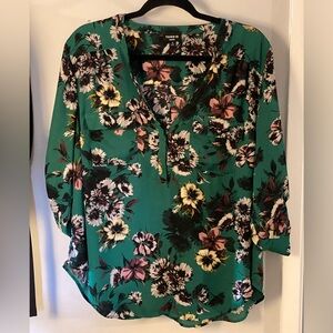 Torrid Harper Green Floral Top